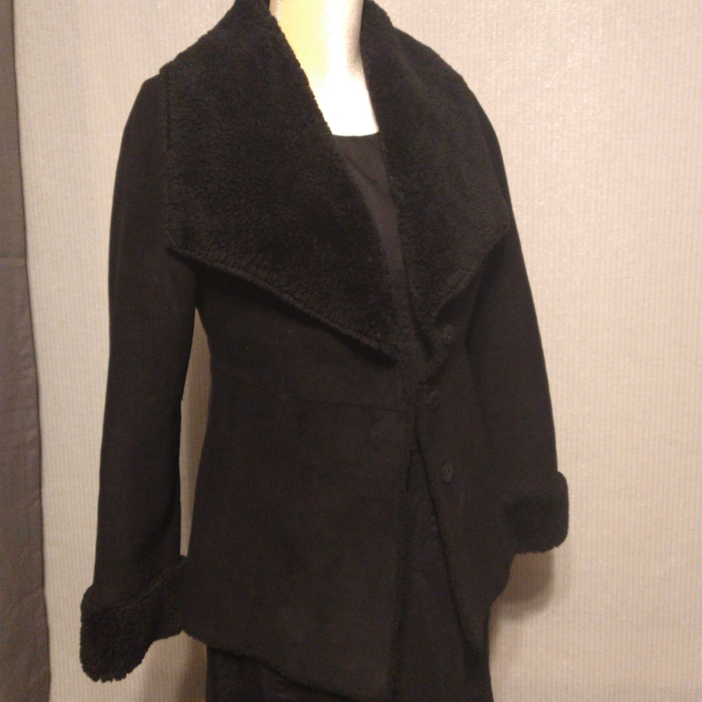 White House Black Market Black Coat Gem